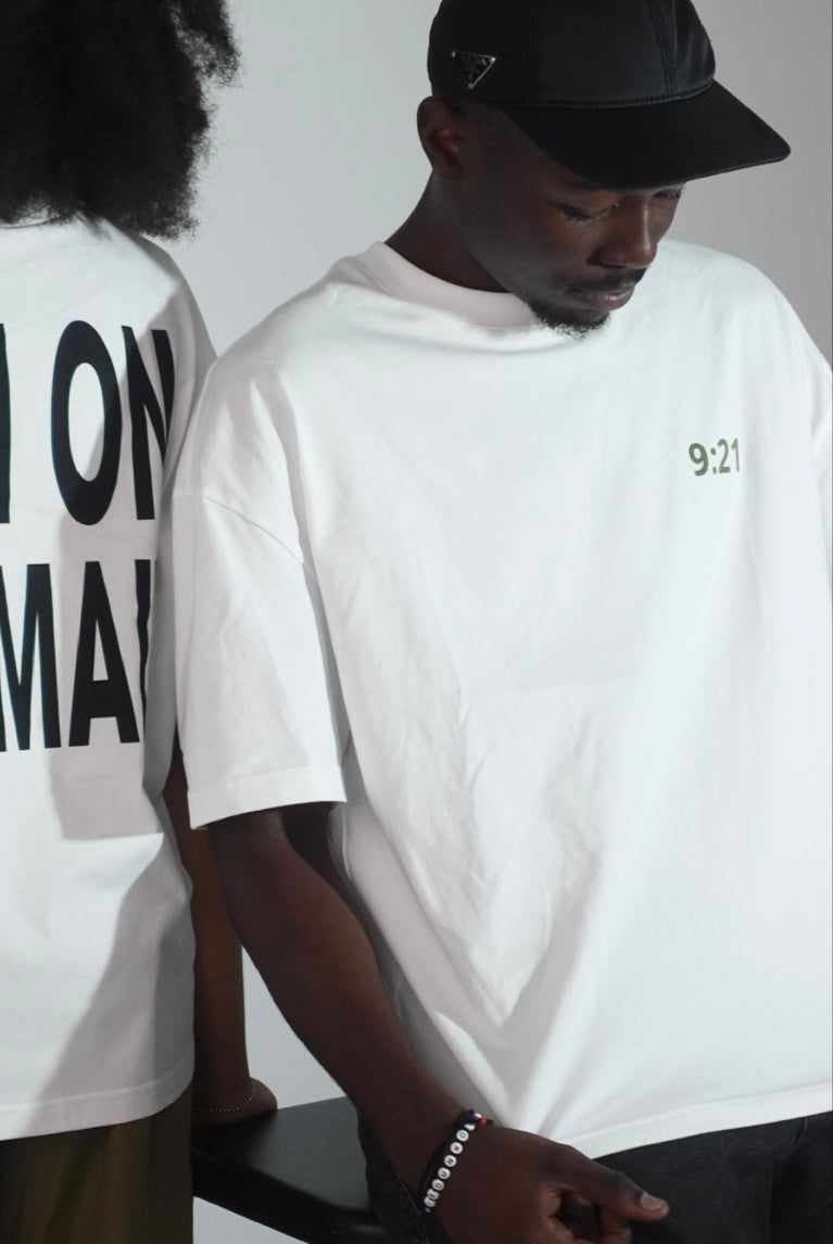 T-shirt blanc "9:21"